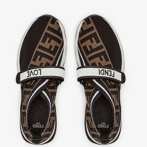 Fendi Black fabric sneakers